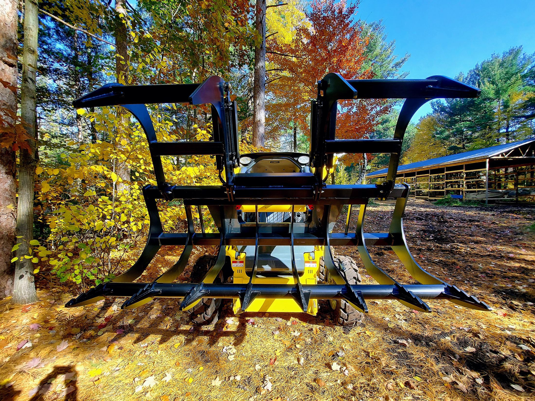 Standard Duty 72" Double Cylinder Utility Grapple in fall color