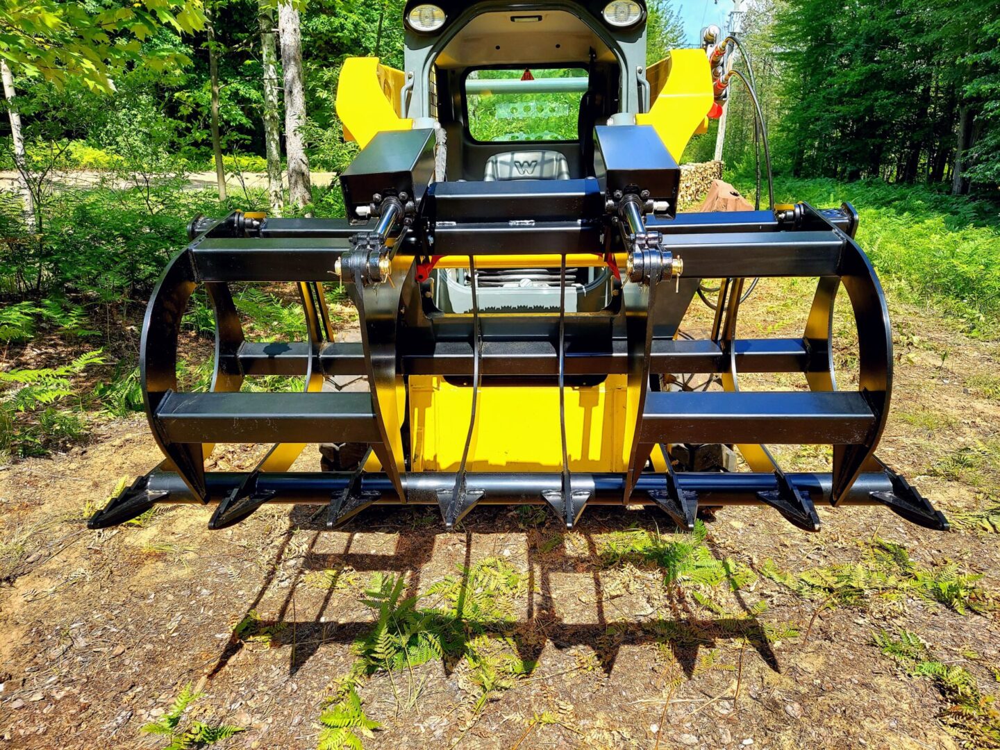 A close up of the back end of a tractor