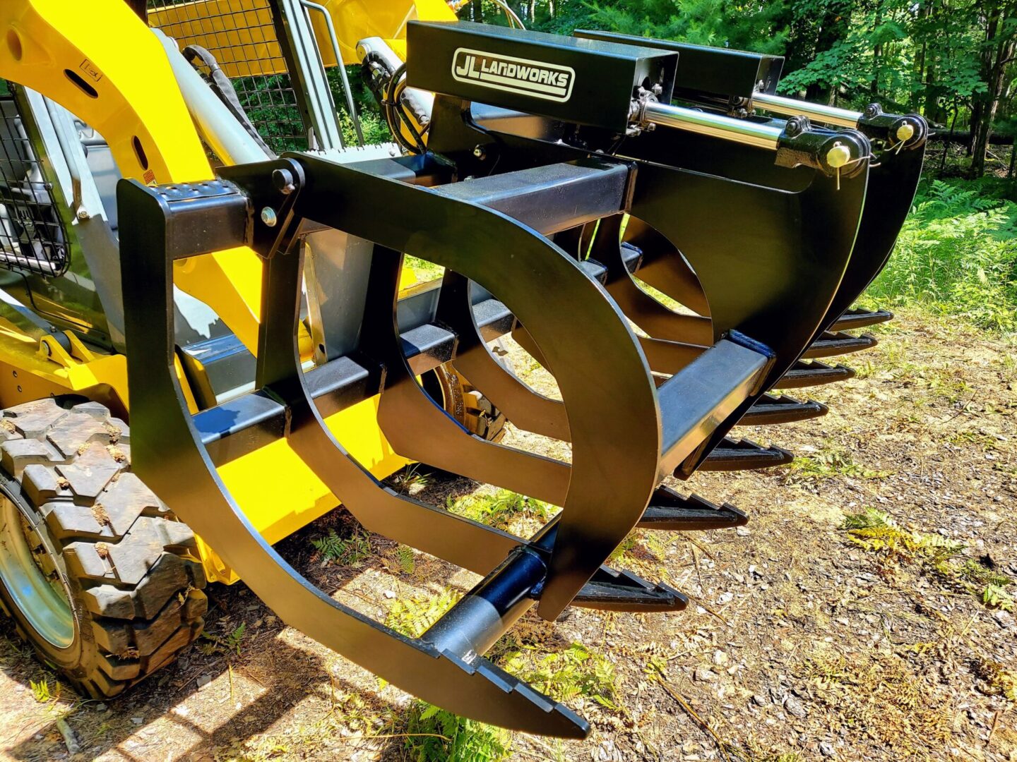 A close up of the back end of a tractor