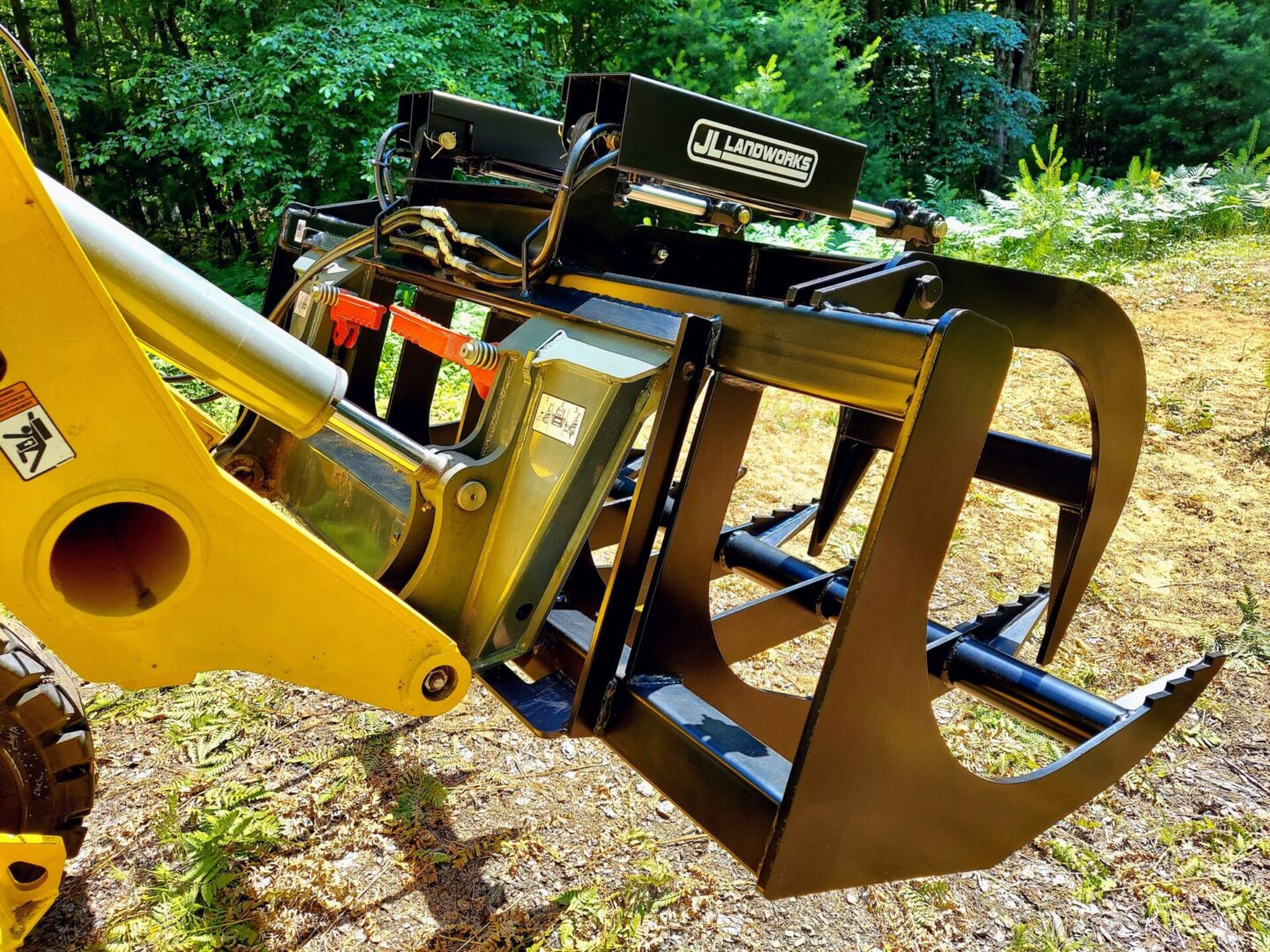 A close up of the back end of a tractor