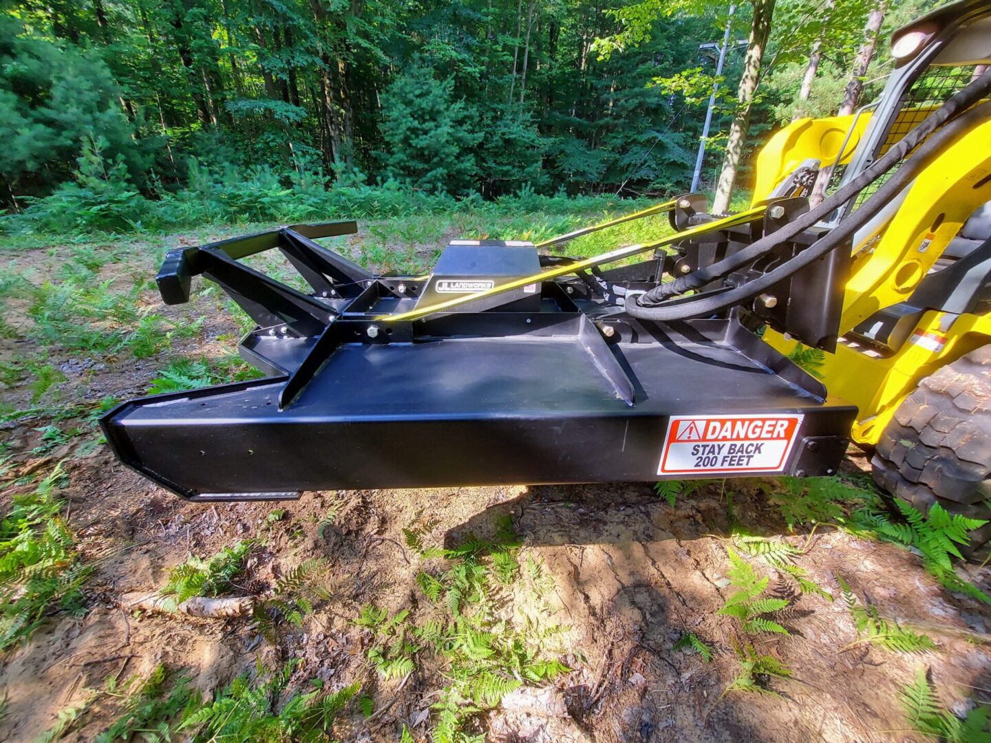 A close up of the back end of a tractor