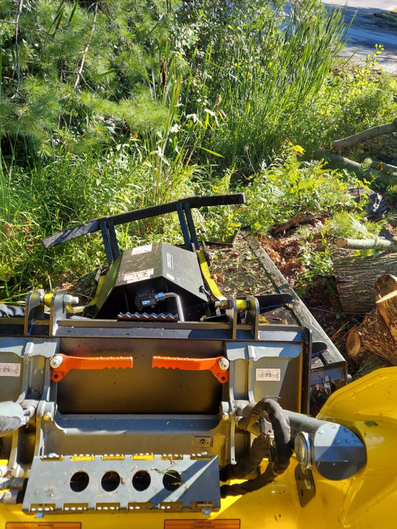 A close up of the back end of a machine